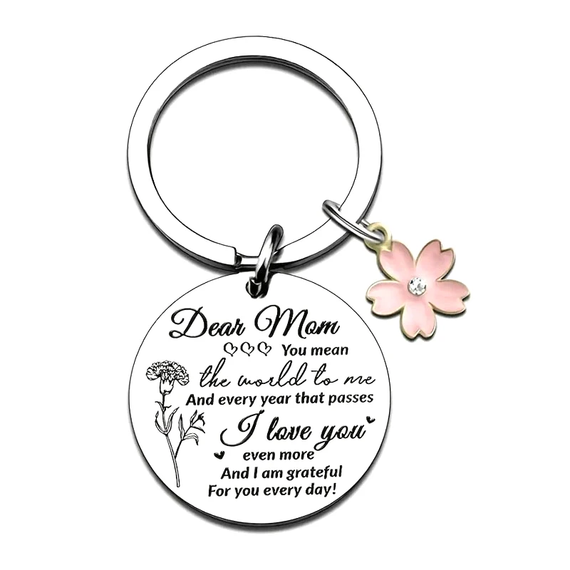 

To My Mom Keychain,Stainless Steel Mom Keychain From Son Daughter,Mother’s Day Birthday Gifts,Remember I Love You Mom Key Ring