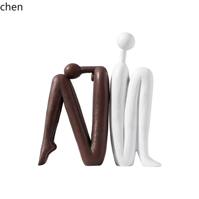 CZ Simple Modern Bookend Sculpture Figure Home Decor Bookshelf Desktop Soft Decoration Creative Ornament