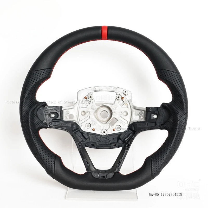 Suitable for the 2018 Ford Fiesta (US model), with a round top and round bottom, flat left and right holes, full leather modifie