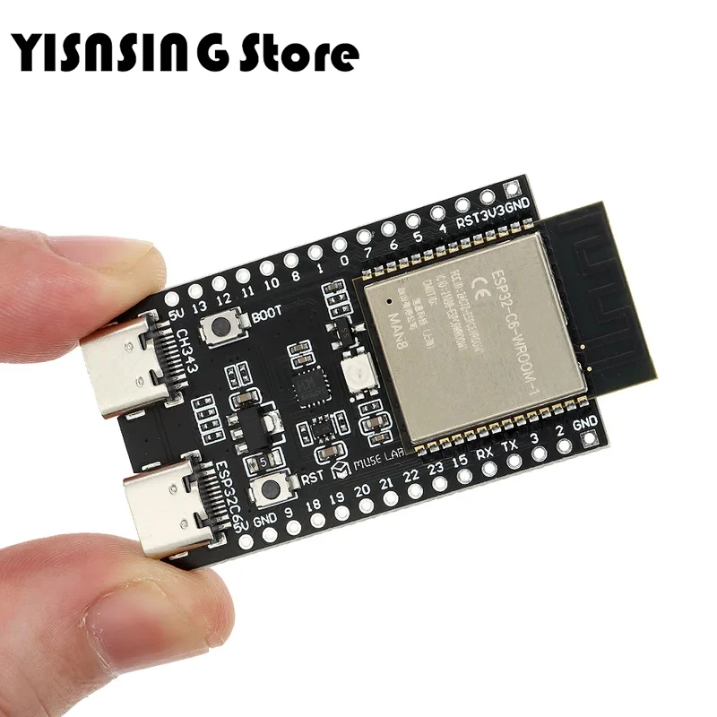 ESP32-C6 N4 N8 ESP32 WiFi Bluetooth Internet Of Things Dual Type-C Development Board ESP 32 Core Board ESP32-C6-DevKit C N4R2