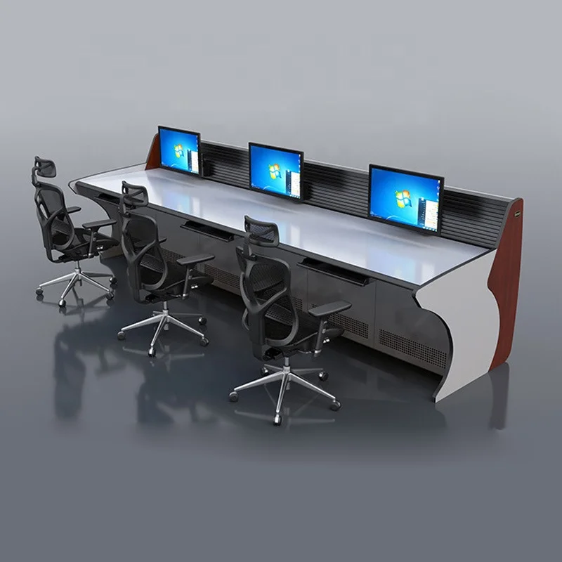 Fireproof Stainless Steel Frame Security Monitoring Center Console Desk Command Center Office Furniture Staff Work Station