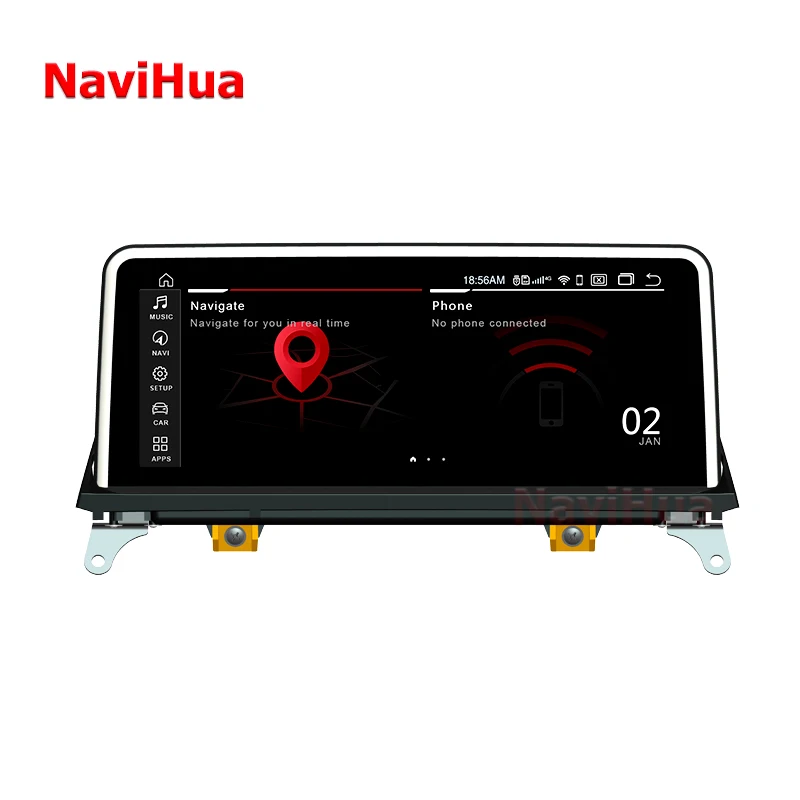 NAVIHUA Touch Screen Car Dvd Player For BMW  X5 X6 E70 E712010-13 CIC Android 10 octa core radio 2 din autoradios carplay auto