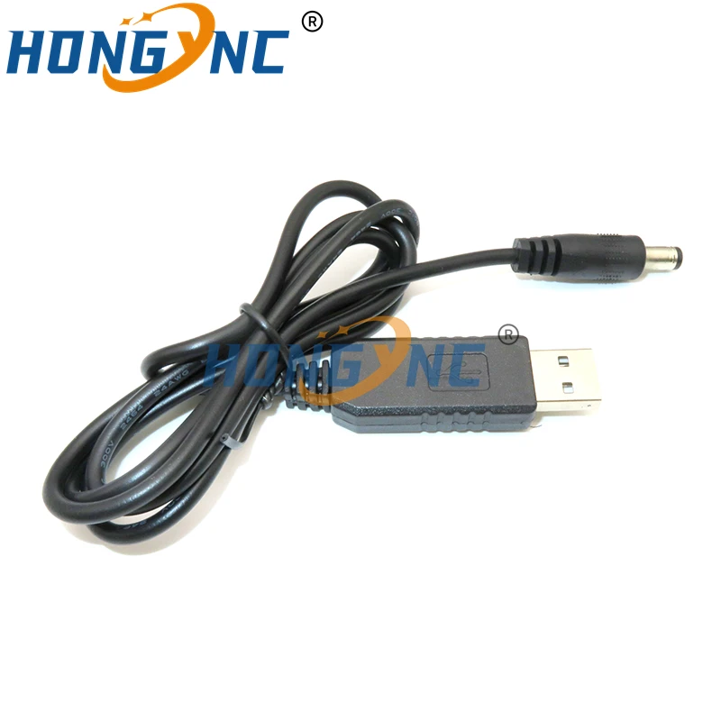 Kabel adaptor konverter USB, colokan 2.1x5.5mm, garis penguat daya Usb DC 5V ke DC 9V / 12V