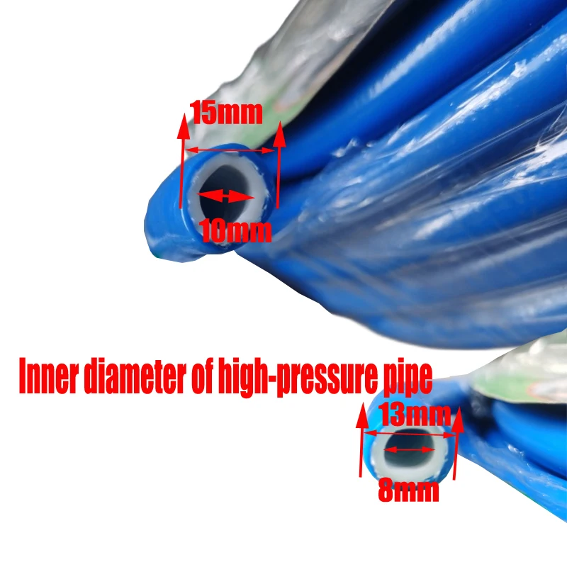 30M hose with an inner diameter of 8/10mm featuring flexible braiding, resitant to cold, heat, alkali, and high pressure