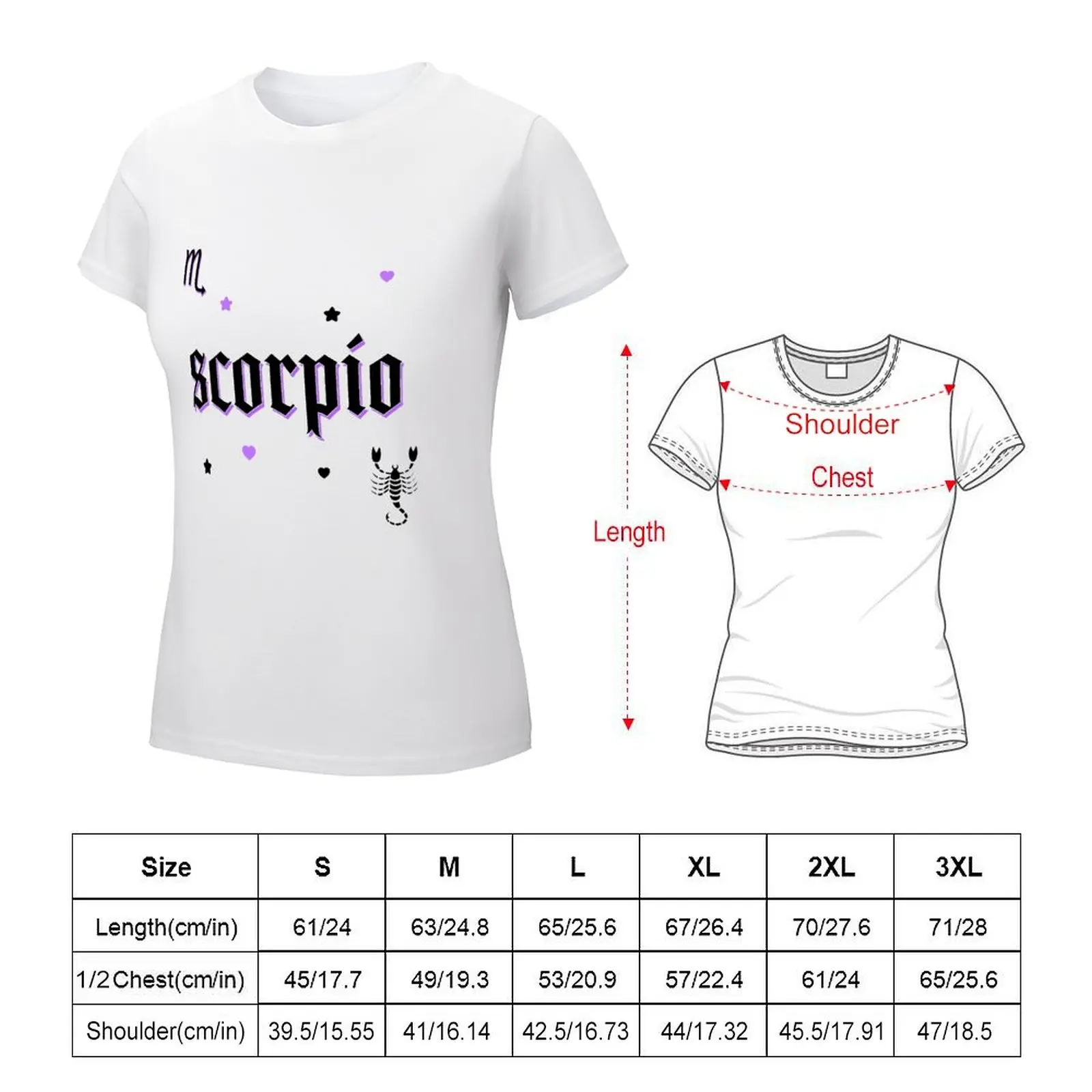 SCORPIO sticker pack T-shirt Aesthetic clothing plus size tops summer clothes oversized workout shirts for Women