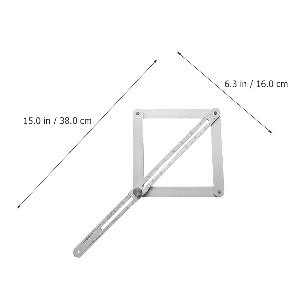 

Multifunctional Protractor Stainless Steel Woodworking Angle Measuring Tool Foldable Miter Gauge Large Protractor Angle