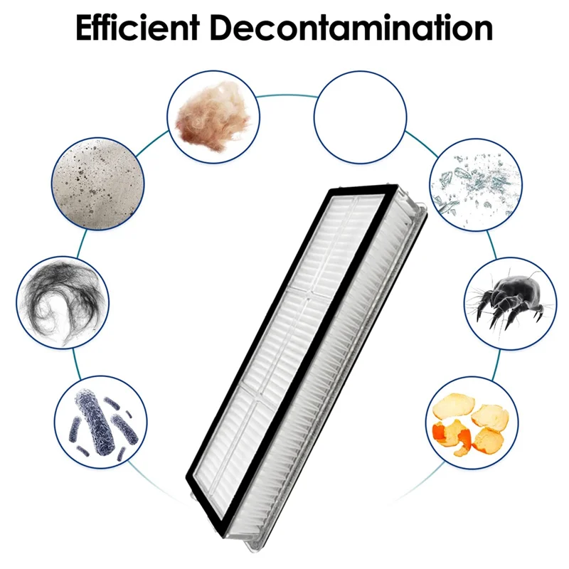 

B90B-Mop Cloth Side Brush HEPA Filter Replacement For Xiaomi Robot Vacuum S10T STFCR01SZ Anti-Winding Sweeping And Mopping