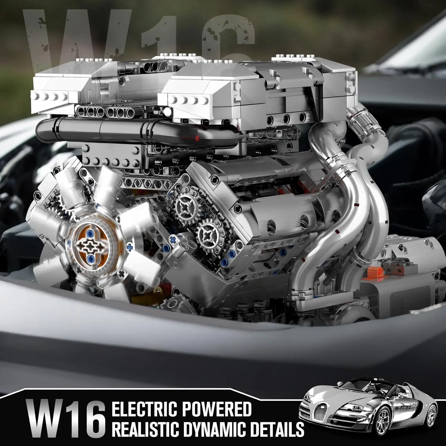 Engine Model Kit - Build Your Own Cars 4-Speed Transmission Engine That Works - DIY STEM Project for Kids/Teens, Hobby