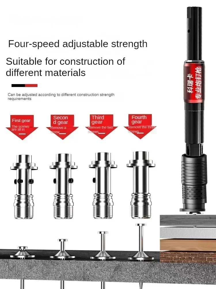 Latest Tile Gun with Noise Reduction for Concrete, Light Steel, and Suspended Ceilings