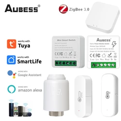 Tuya Smart ZigBee/WiFi Switch/TRV/Temperature and Humidity Sensor/Zigbee Hub Smart Home Automation Via SmartLife Alexa Google