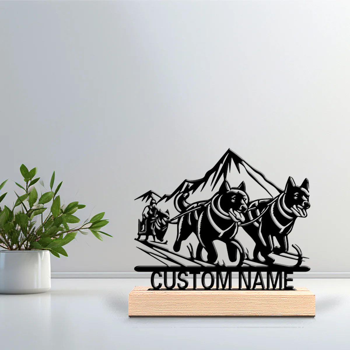 1pc Thriller Personalized Custom sled dog Metal Statues Spooky Halloween, Christmas Decor for Home, Office, Cafe - Uncharged Art