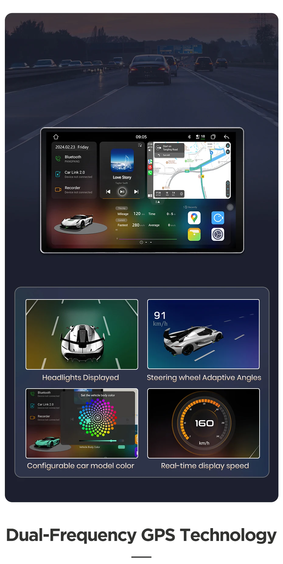 Junsun 7870 2K Wireless CarPlay Android Auto Radio für Mazda 5 2005 2006 2007 2008 2009 2010 GPS-Navigationsgerät DSP DTS 360 – Detail 11