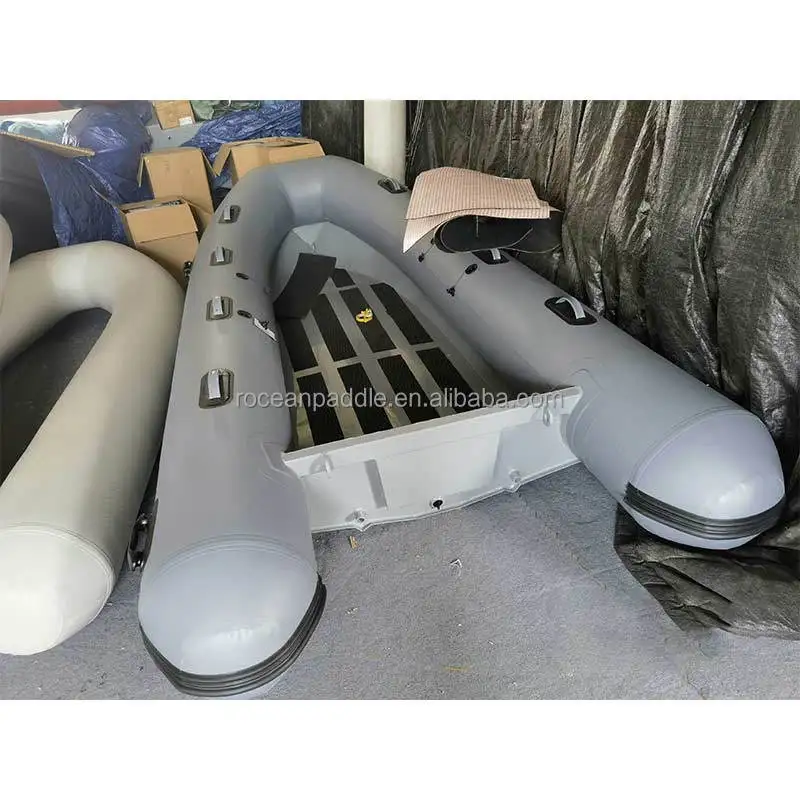 เรือยางกึ่งแข็งแบบอลูมิเนียมน้ำหนักเบา 12 ฟุต รุ่น Rib 360 Hypalon พร้อมเครื่องยนต์ติดท้ายเรือ 15 แรงม้า