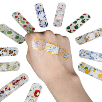 أداة مساعدة على عصابة الكرتون للأطفال ، ضمادات لاصقة للأطفال ، شريط لاصق على الجلد ، إسعافات أولية ، تضميد الجروح ، ضمادات على شكل جص ، صحن وندبلاست ، * * لكل مجموعة