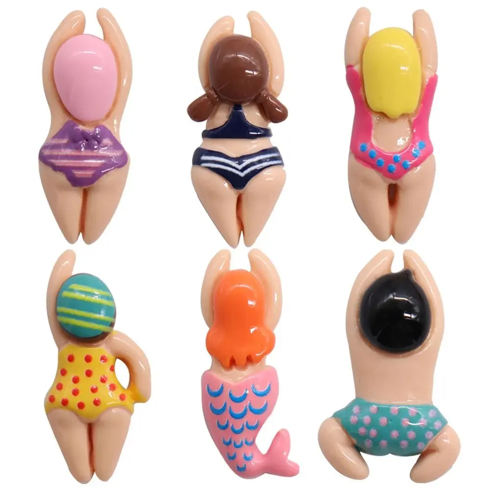 1/6 pcs Fashion Funny Design Resin Shoes Ornaments Colorful Swimming Sandals Shoes Decoration Kawaii Cartoon Charms Boys