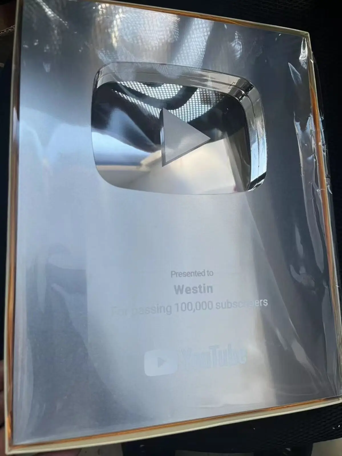 Silver Gold  Play Button Medal Wall Decor Social Media Influencer Creator Display Ornament