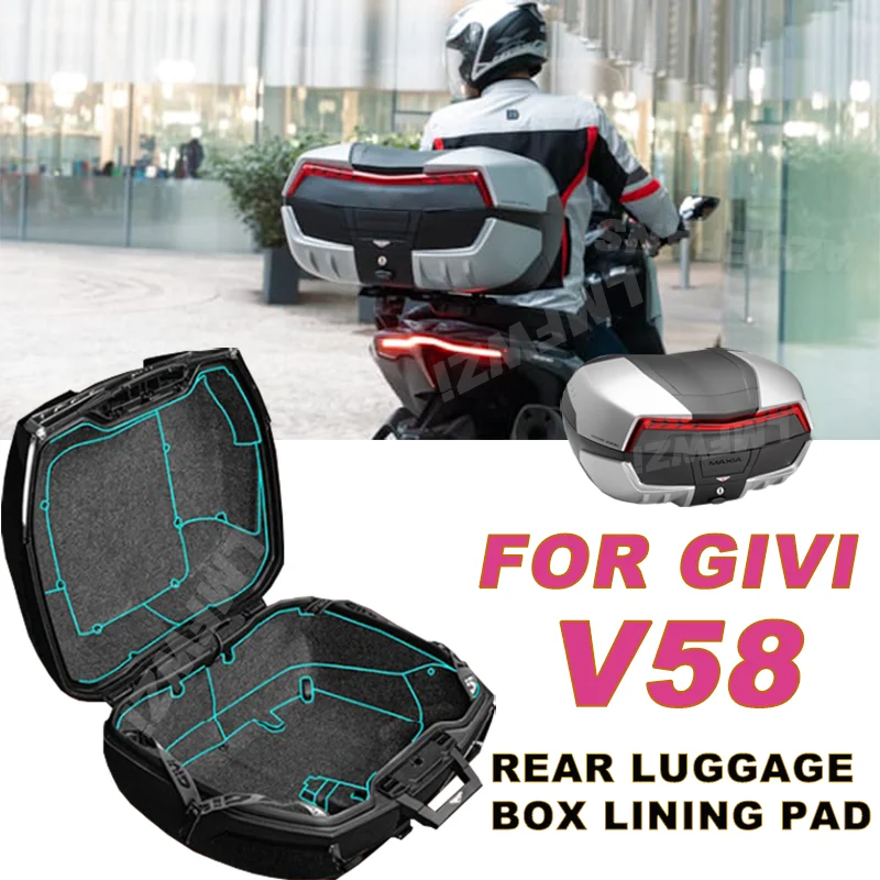 For GIVI V58 Motorcycle Top Case Lining Mat Protector Accessories Shockproof Abnormal Noise Prevent scratches