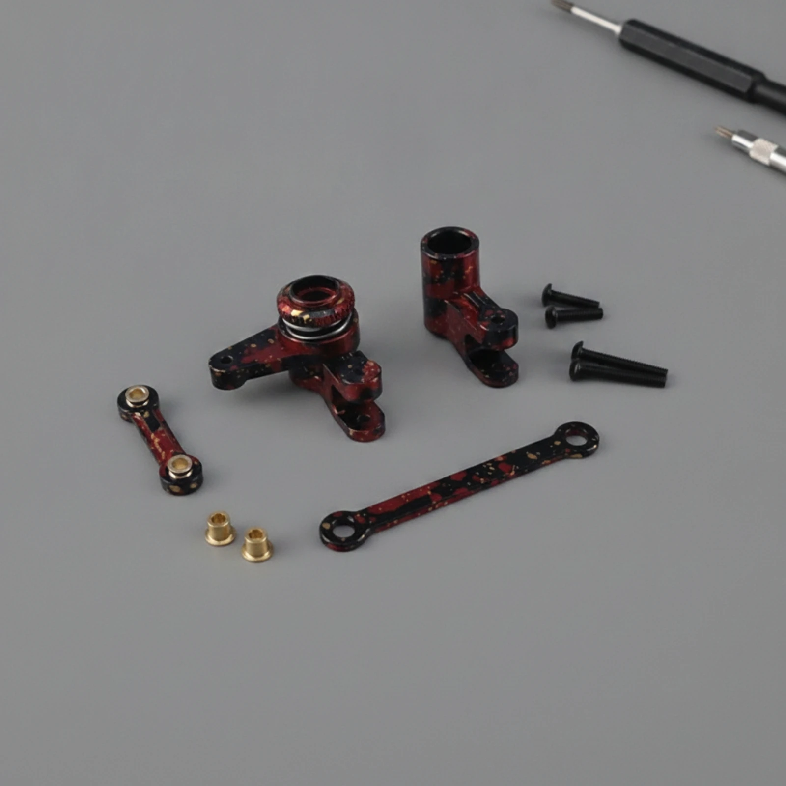 Front Steering Assembly with Servo Link Metal Steering Linkage with Servo Link Upgrade Easy to Install for Hobbyists