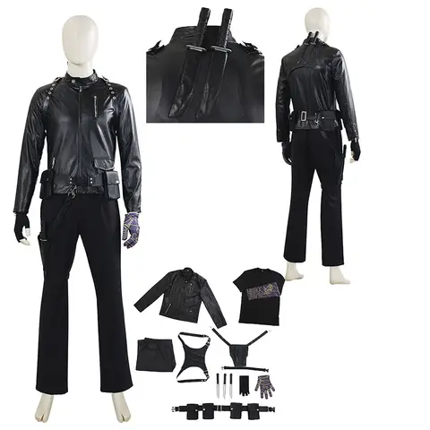 Filme super-herói bucky barnes cosplay traje inverno soldado casaco de couro batalha terno trovão adulto homem halloween carnaval