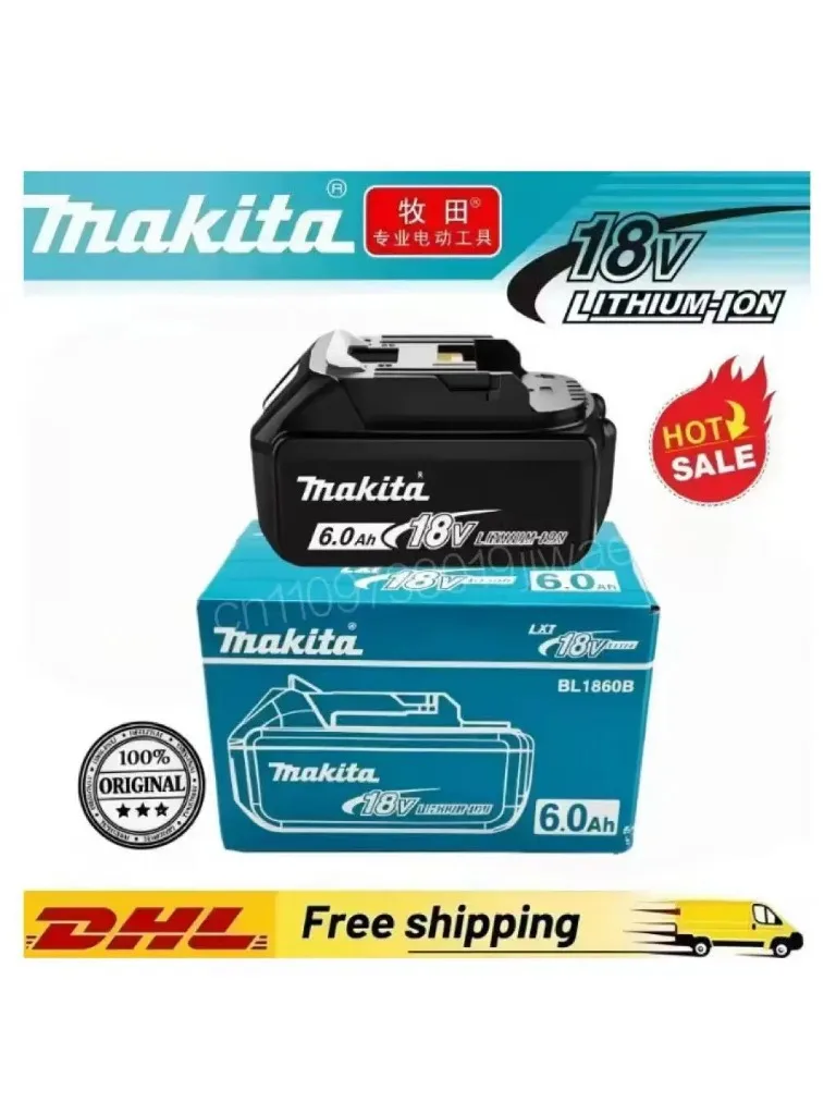 ?   Originele Makita accu 18V 6Ah/5Ah/3Ah voor Makita ​ BDF453RHE, BDF453SHE, BDF453Z, BDF454F, Vervangende lithiumbatterij ? - afbeelding 2