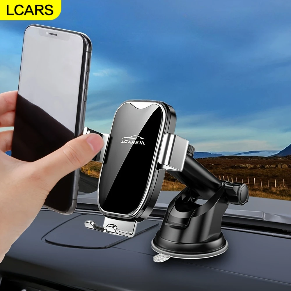 Lcars Car Dashboard Suction Cup Gravity Phone Holder, Universal Car Phone Navigation Stand, Stable and Anti-Shake, Easy to Install, Adjustable to Different Angles, Suitable for Smartphones