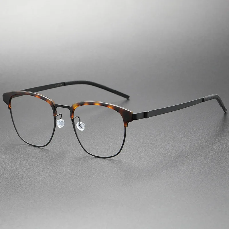 جديد الدنمارك مصمم إطارات النظارات البصرية الرجال النساء خمر خفيفة المسمار إطارات النظارات النظارات #1