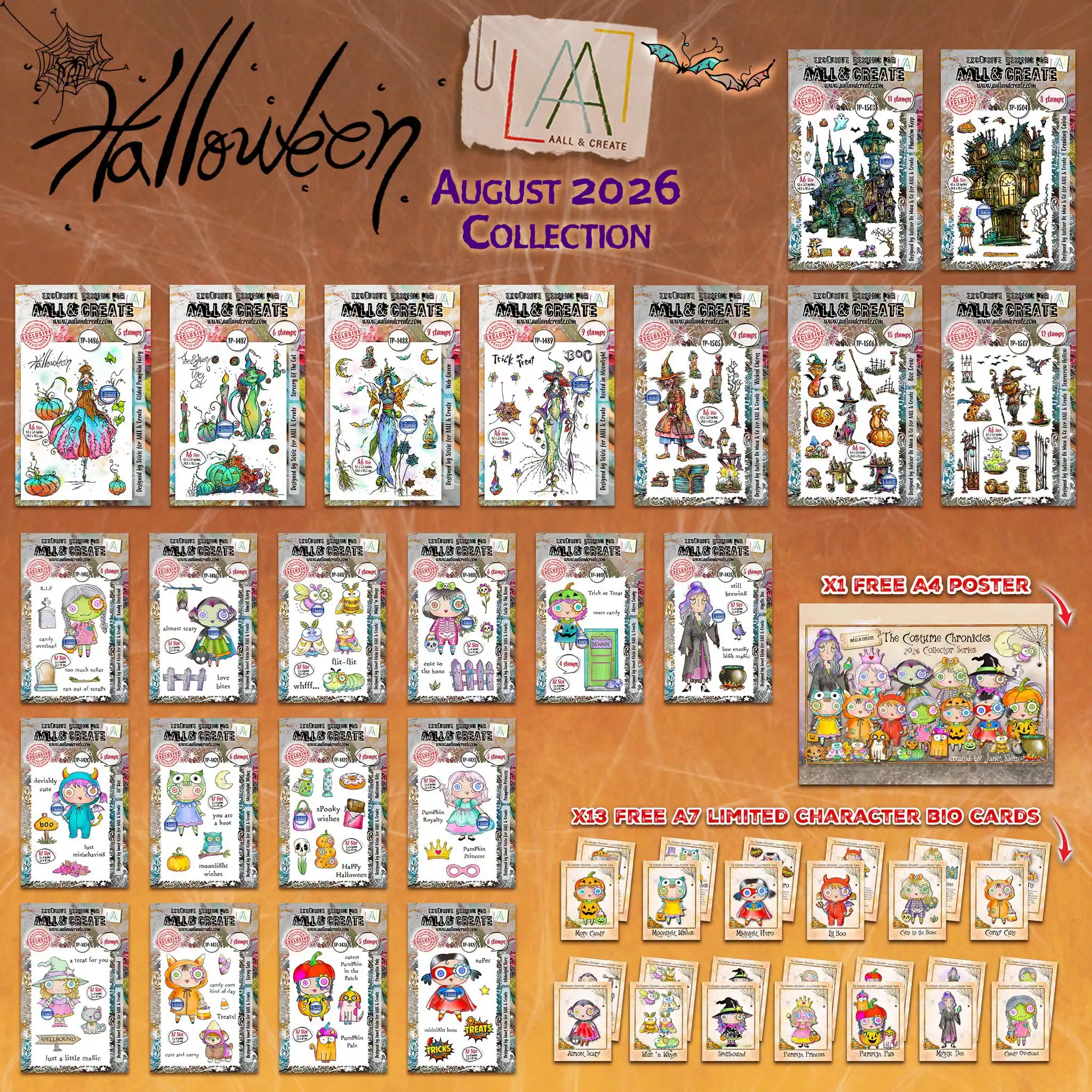 2026 Halloween Phantom Chores Moonlight Candy Cute To The Bone Dies  Stamps Stencil For DIY Decorating Scrapbook Card Embossing