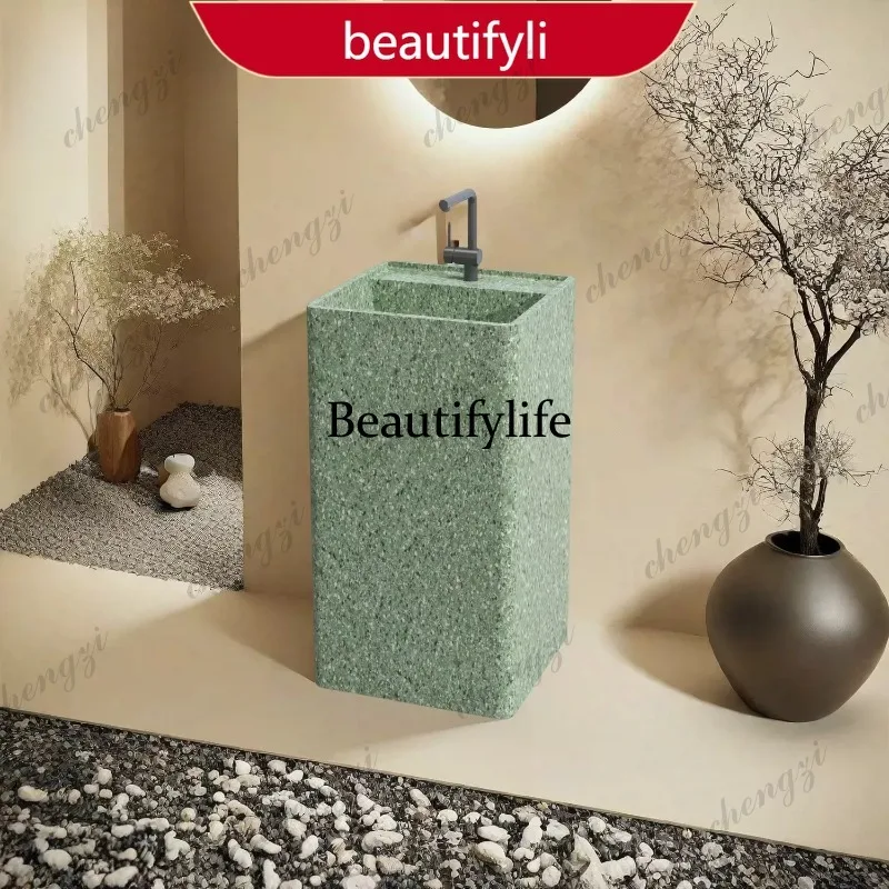Medieval retro olive green fruit green floor-to-ceiling balcony outdoor bathroom cabinet bathroom cabinet  A17