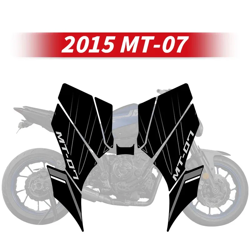 Abrasion-Resistant Fuel Tank Protection Sticker Kits - Motorcycle Gas Tank Decoration Decals For YAMAHA MT 07