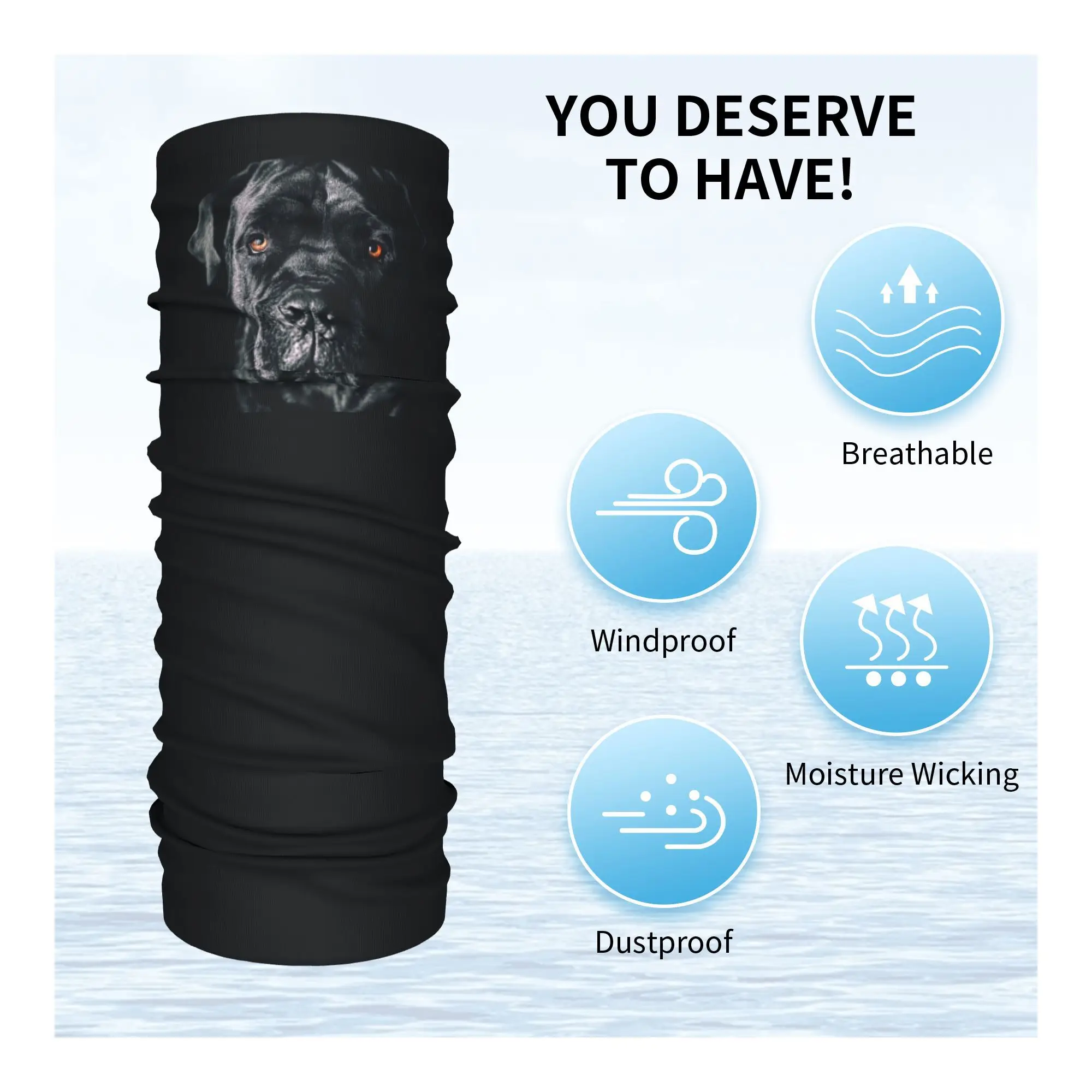 فن قصب الكلب كورسو - غطاء رقبة مستدير إيطالي باندانا مطبوع قناع ملفوف وشاح دافئ أغطية الرأس لركوب الدراجات