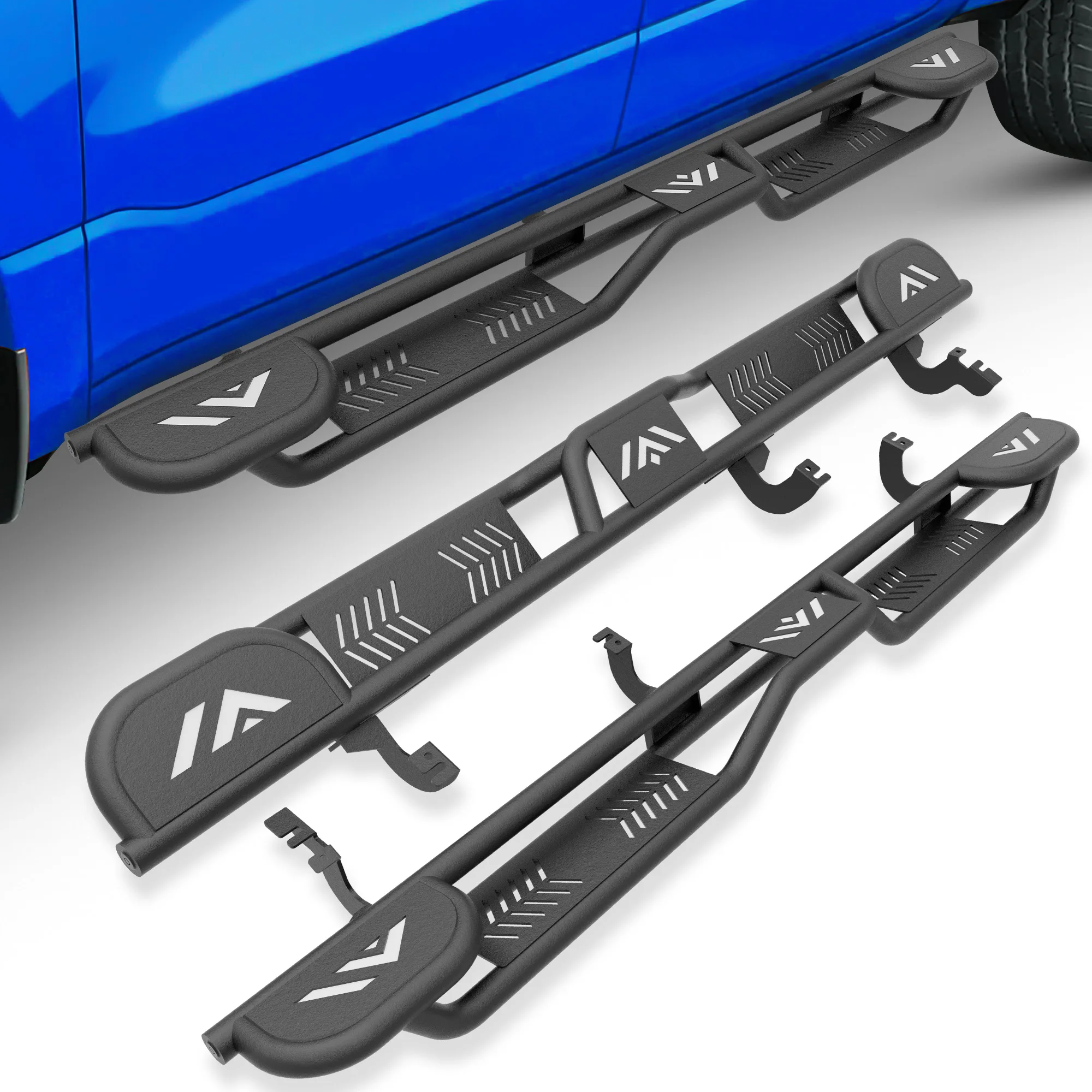 

Подножки с тремя выступами для Toyota Tundra DoubleCab 2022-2026 (с двумя половинными задними дверями)