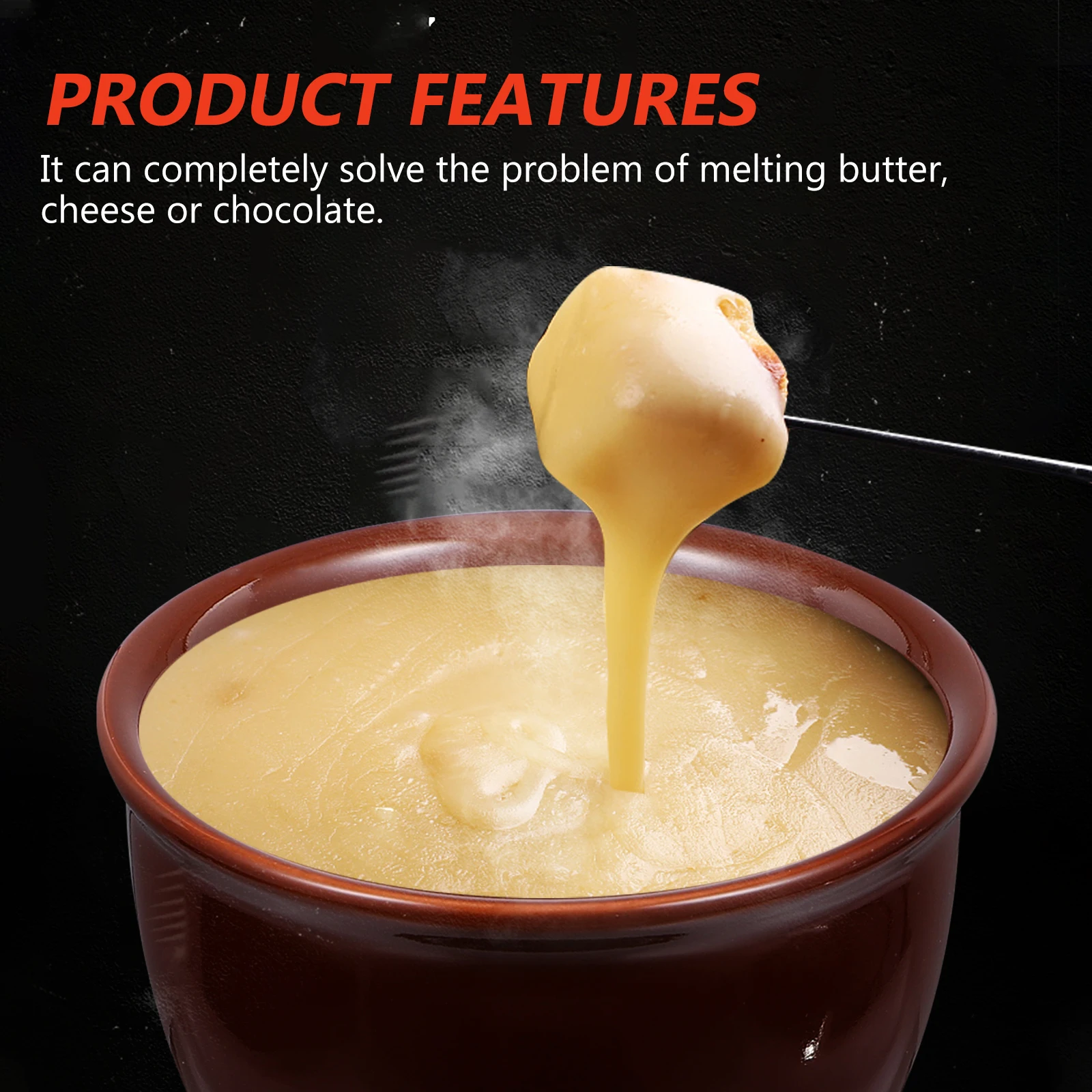 

Ceramic Chocolate Melting Stove Premium Material Creative Design Ideal Gift for Baking Cooking Outdoor Party Afternoon Tea