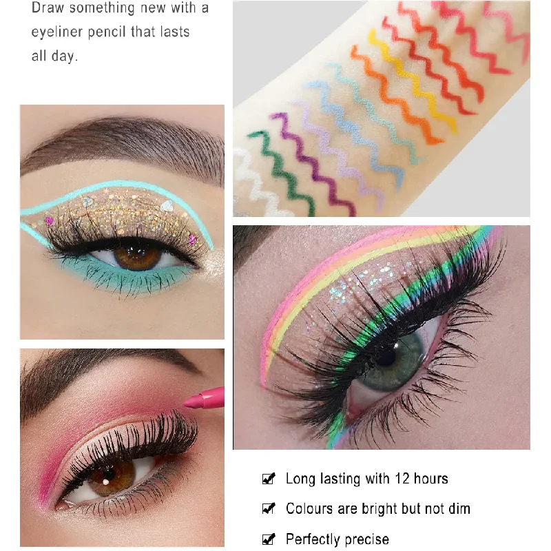 Sexy Blue Waterproof Matte Eye Cosmetics Eye Liner Pencil Long Lasting Women Fashion Pink Black Eye Charming Eye Liner Pencil