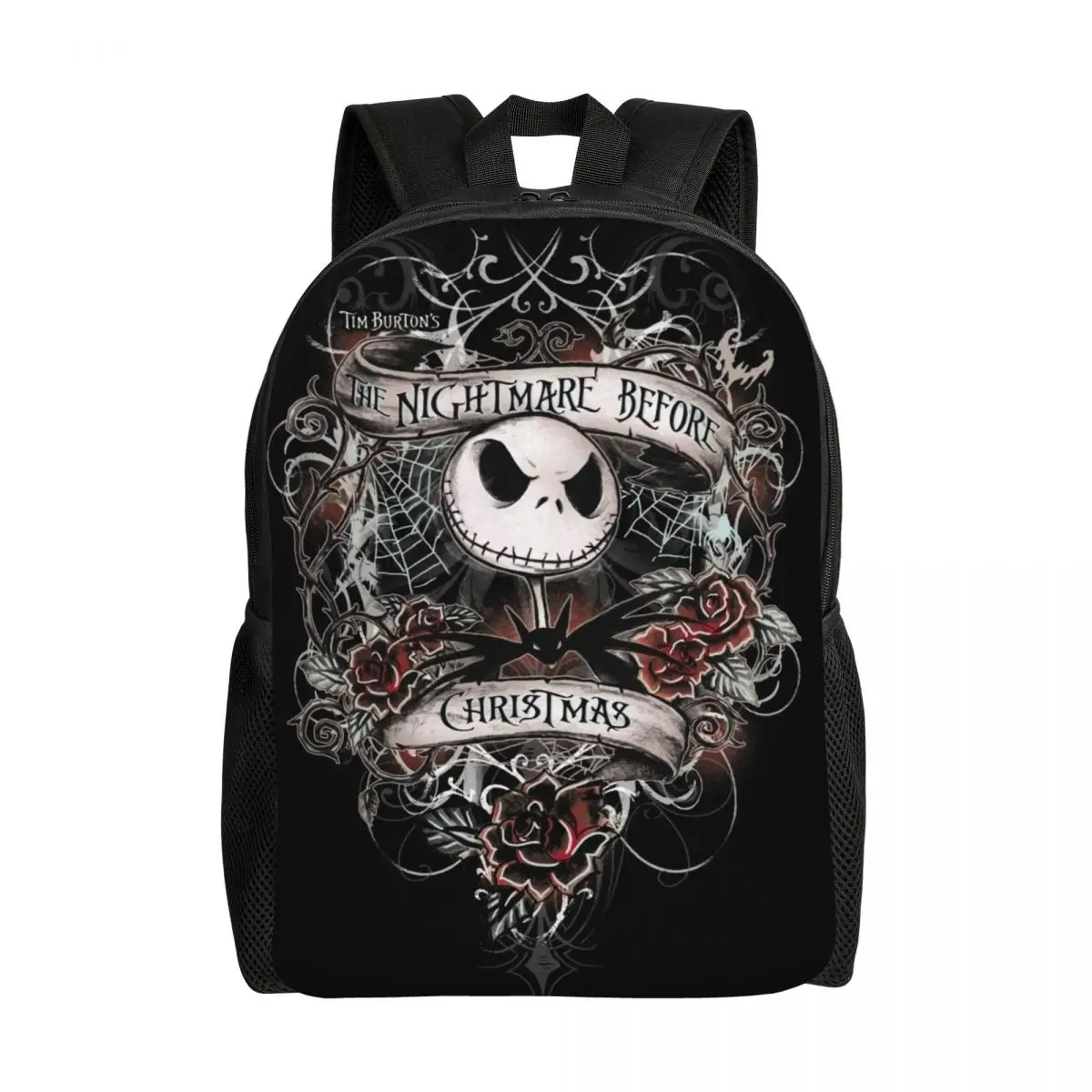 Custom Jack Skellington Backpack for Men Women Waterproof School College Pumpkin King Bag Printing Bookbag