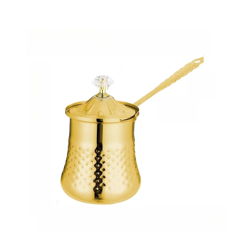Stainless Steel 200ml Milk Pot with Rounded Bottom and Lid for Even Heating and Uniform Milk Texture Development