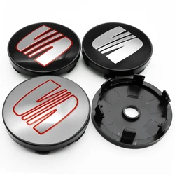 Tapas centrales de cubo de rueda de estilo de coche, cubierta de llanta, insignia para Seat FR cupra Leon 2 mk2 5f Ibiza Altea Alhambra Exeo, accesorios, 60mm, 4 piezas