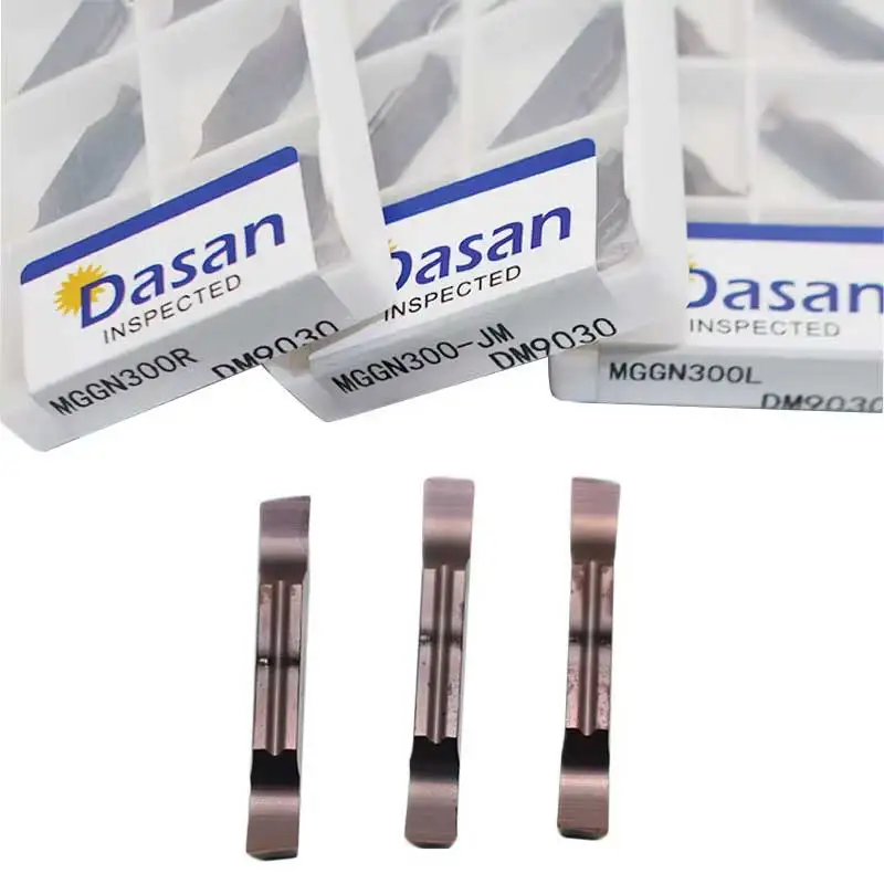 10pcs MGGN MGGN200 MGGN300 MGGN400 R-30 L-30 R-45 L-45 Dasan คาร์ไบด์แทรกสล็อตร่องใบมีดเครื่องกลึง CNC เครื่องตัดเครื่องมือ