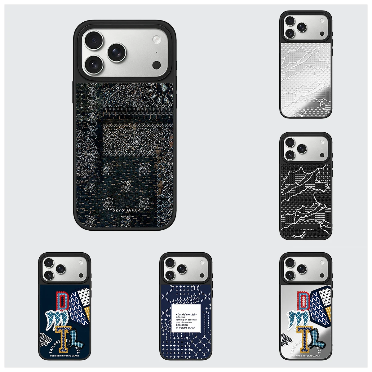 Denim Cross Texture Pattern Mirror Surface Magnetic Phone Case Cover for IPhone 13 14 15 16 17 18 Pro Max Case Multicolor