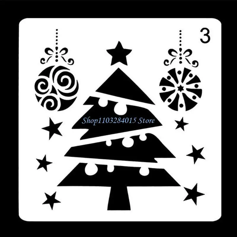 

R6FF 12 шт. трафареты для рисования DIY рождественские украшения трафарет для рисования