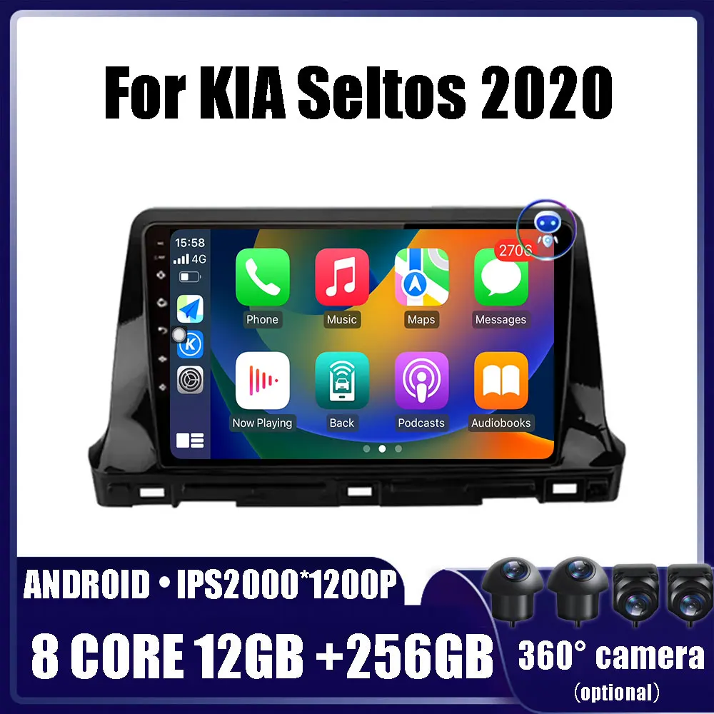 

9“ For KIA Seltos 2020 Car 4G Android OS Radio Multimedia Video Player GPS Carplay QLED Screen Auto Stereo DVR 4G WIFI DSP 2 din
