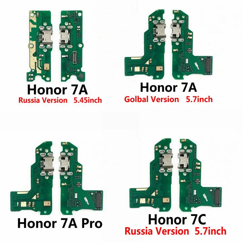 New Microphone Module+USB Charging Port Board Flex Cable Connector Parts For Huawei Honor Play 7 7A Pro 7X 7C 7S Replacement