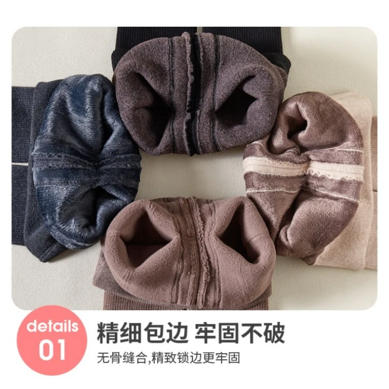 الخريف/الشتاء طماق الحرارية 9 بوصة سراويل قطنية للأطفال مبطنة بالصوف سميكة طبقة القاعدة السراويل ملابس خارجية صديقة للطفل #5