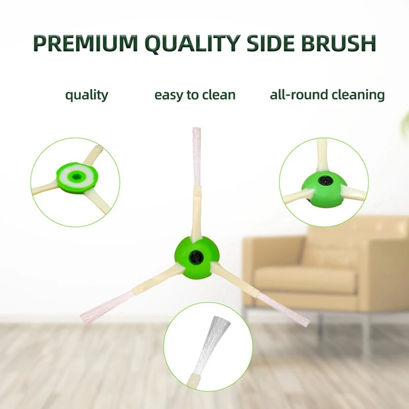 A03F Vacuum Cleaner Replacement Parts Set for iRobot for Roomba i7+ i3 i4+ i6 i8, 2 Main Brush 4 Side Brush 2 Filter 1 Cleaning