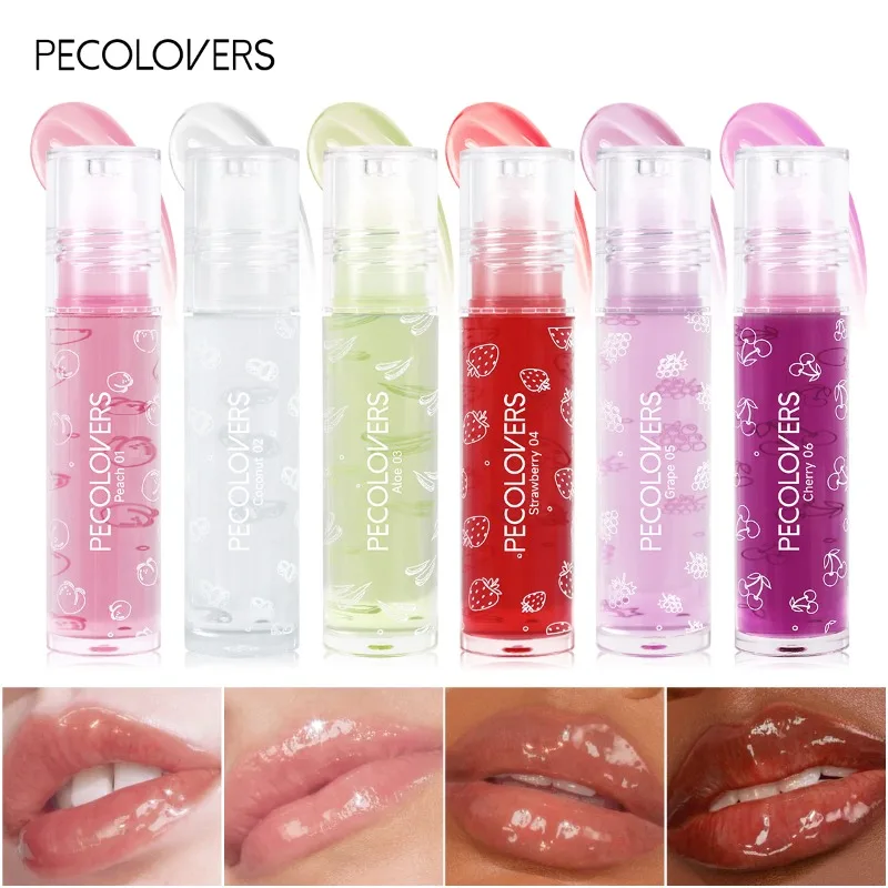 Moisturizing Transparent Jelly Mirror Lip Gloss, Hydrating Plumping Lip Care, Natural Effect, Mixed Color System, Liquid Form