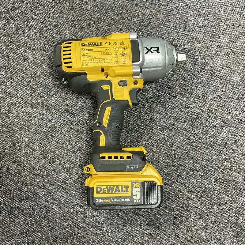 DEWALT DCF900 Impact Wrench 20V Lithium Brushless 1/2 inch 1396Nm Maximum Speed 2300RPM Electric Wrench 5.0AH Battery second-han