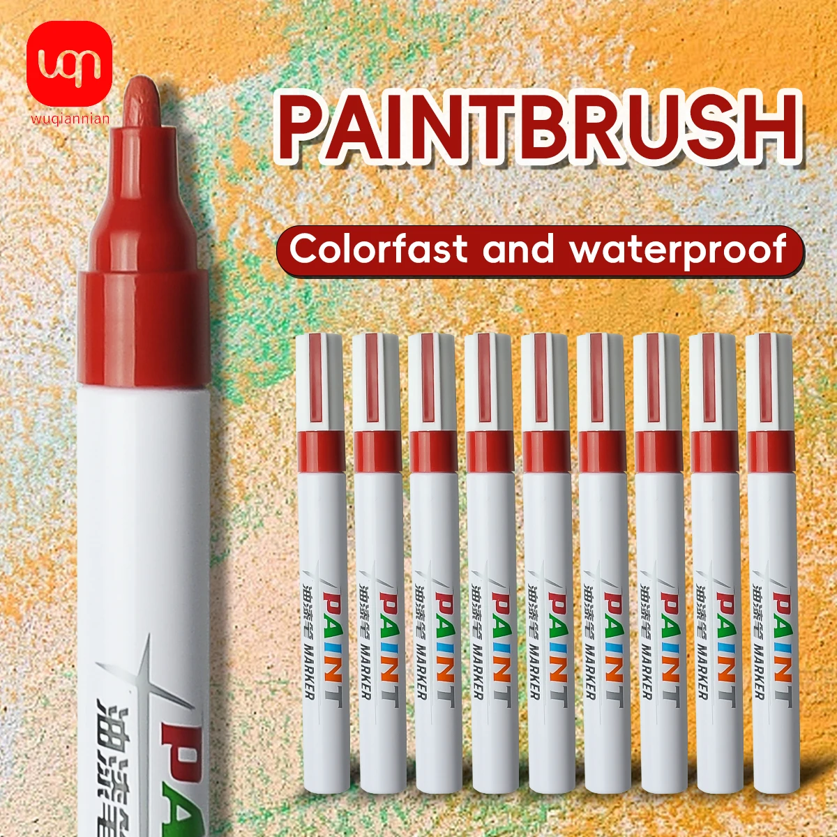 

Red paint pen, graffiti pen, waterproof, signature marker pen, office/school supplies, back to school season 3/6/12pcs