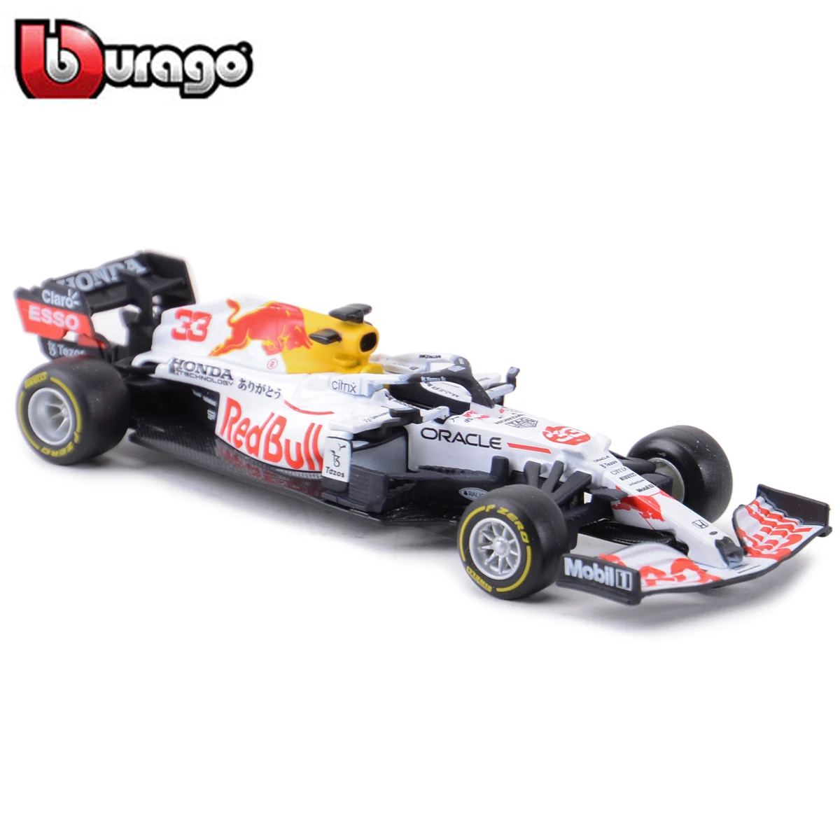 Bburago 1:43 2021 F1 Redbull Honda RB16 RB16B #11 Perez /33 Max Turkish White Painting Formula Racing Diecast Model Car