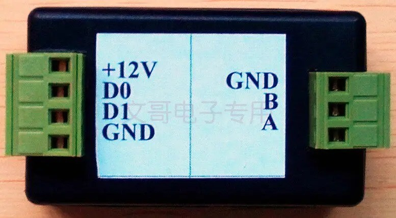 Wiegand to 485 conversion extender, automatically recognizes WG format Wiegand signal extender