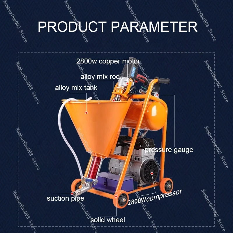 Multi-functional Pressure Wall Plastering Grouting Cement Mortar Spraying Machine