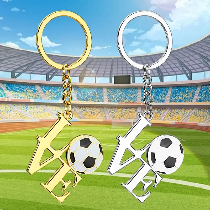 Football Souvenir Key Chain Soccer Fans Keychain Bag Pendant Key Ring World Cup European Cup Trophy Boy Men Gift Accessories